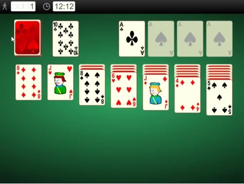 Пасьянс косынка - Сдавать по одной карте